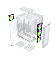 Penjualan laris pabrik casing komputer Atx desain populer Atx kaca temper Pc Gaming Hd Usb3.0 casing & menara komputer