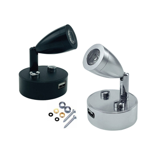 <span class=keywords><strong>12V</strong></span> Tactile Capteur <span class=keywords><strong>LED</strong></span> Mur Lampe Noir Argent <span class=keywords><strong>12V</strong></span> 24V 3W RV Spotlight USB <span class=keywords><strong>Camping</strong></span>-<span class=keywords><strong>Car</strong></span> CaravanLED Lumière Ampoule - Product Image 4