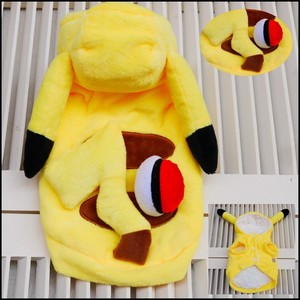 Vêtements pour chien en polaire et coton avec motif <span class=keywords><strong>Pikachu</strong></span> jaune - Vêtements amusants pour animaux de compagnie pour toutes les saisons - Product Image 6