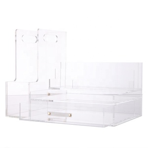 Kotak File akrilik Organizer dokumen plastik kelas tinggi mewah Modern pemegang majalah - Product Image 5