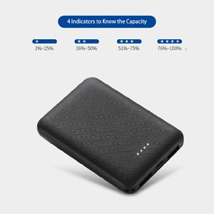 Caricabatterie Portatile con Porta Type-C, Power Bank Sottile da 4000mAh, Doppia Uscita USB 5V/1A per <span class=keywords><strong>Smartphone</strong></span> - Product Image 3