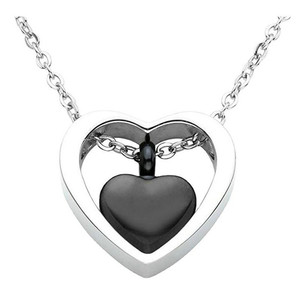 Stainless steel dipersonalisasi double heart rose <span class=keywords><strong>gold</strong></span> orang yang dicintai dengan abu peliharaan liontin kremasi kalung - Product Image 3