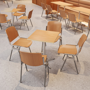 Juego de Mesa y Sillas Personalizadas para Cafetería, Pizzería, Panadería, Tienda de Café y Té, Muebles para Hostelería, Cafetería y Restaurante - Product Image 2
