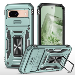 Convient <span class=keywords><strong>pour</strong></span> Google Pixel 7/7Pro/<span class=keywords><strong>7A</strong></span>/8/8Pro/9/9Pro <span class=keywords><strong>coque</strong></span> de téléphone portable hybride TPU + PC avec une fenêtre coulissante <span class=keywords><strong>pour</strong></span> protéger l'objectif - Product Image 4