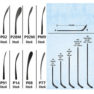 ไม้ฮอกกี้น้ำแข็ง YIFENG OEM คาร์บอนไฟเบอร์ กวางตุ้ง สีดำ รุ่น P88 P92 P28 P29 แบบเฟล็กซ์ - Product Image 5