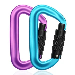 Jrsgs 12kn Carabiner Snap hook tự động khóa cổng D hình Clip võng Hợp kim nhôm karabiner cho sử dụng ngoài trời s7802tn