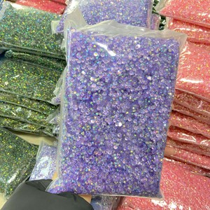 Xulin Bán Buôn 2Mm 3Mm 4Mm 5Mm 6Mm Vòng Pha Lê Đá Trong Suốt Dưới Flatback Nhựa Rhinestone Cho DIY Thủ Công Trang Trí - Product Image 4