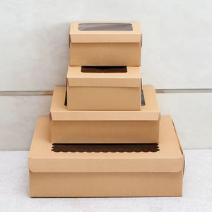 Paquete de 10 Cajas de Papel Kraft para Cupcakes con Ventana, Caja de Cartón para Pasteles, Muffins, Galletas, Dulces, Recuerdos para Bodas, Fiestas de Cumpleaños, 4 Tamaños - Product Image 5