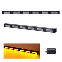 Barre lumineuse stroboscopique ambrée à LED haute luminosité Barre lumineuse d'avertissement d'urgence Flash de voiture Barre lumineuse stroboscopique directionnelle Conseiller en trafic