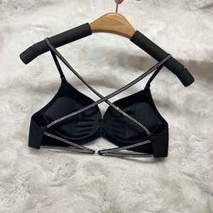 Nouveau soutien-gorge sans armatures push-up brillant et <span class=keywords><strong>sexy</strong></span> pour fille, avec boucles à l'avant et dos sculpté, style halter, pour un look tendance et pur. - Product Image 1