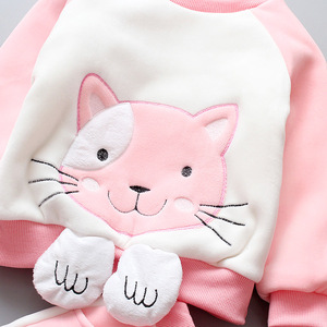 Tre pezzi bambini ispessimento inverno autunno cappotto cartoni animati ragazze <span class=keywords><strong>vestiti</strong></span> imbottiti in cotone - Product Image 4