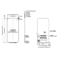 4.39 pouces 568*1210 MIPI DSI Bar Type AMOLED Display avec écran tactile Oncell 4.39 pouces 39Pin OLED LCD Module Panel Touchscreen