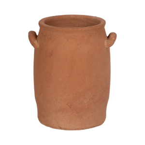 Vaso in ceramica tradizionale con manici per decorazioni domestiche, soggiorno, camera da letto, ufficio, vaso per fiori, fioriera in terracotta - Product Image 1