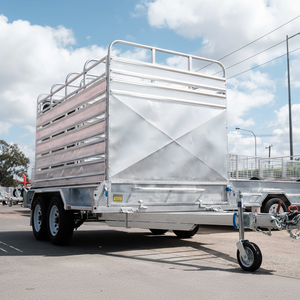 Remolque de Acero para Ganado Porcino, Bovino y Ovino, Remolque para Transporte de Ganado, Remolque con Valla para Granja - Product Image 1