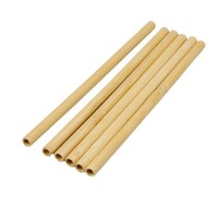 20cm 22cm Paille de bambou jetable Café Lait Thé Jus Vente en gros Paille de bambou Papier emballé
