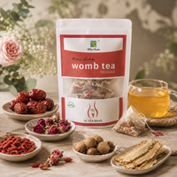 Teh Herbal Winstown Womb Tea untuk Wanita, Dong Quai, Kurma Merah, Mawar, Dukungan Menstruasi Alami, 10 Kantong Teh Piramid