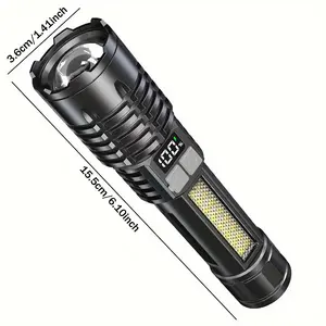 Linterna LED de alta <span class=keywords><strong>potencia</strong></span>, potente linterna COB recargable tipo C con luz lateral para acampar al aire libre y senderismo - Product Image 6