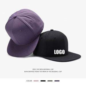 Gorra de Moda con Visera Plana, Personalizada con Logotipo Bordado, para Viajes al Aire Libre, Protección Solar, Estilo Hip-Hop, Unisex - Product Image 1