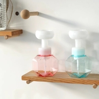 Vente en gros 300ml vide en plastique PETG forme de pétale mousse distributeur bouteille fleur mousse pompe bouteille pour savon liquide lavage des mains