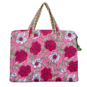 Digital Print Cotton Large Quilted Laptop Sleeve Backpack Women Computer Bag Laptop Document Handbag Travel Laptop - Product Image 1