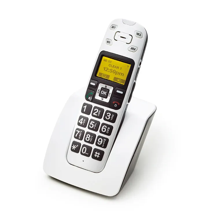 Office DECT 6.0 Drahtloses tragbares Telefon Verstärktes Telefon Tragbares schnur loses Telefon mit großer Reichweite