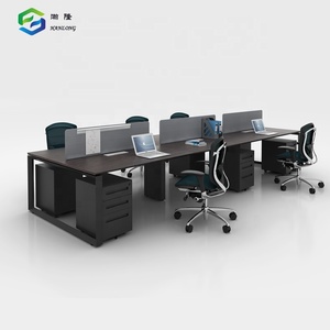 Distributori di Mobili per Ufficio, Scrivania Moderna per 6 Persone, Tavolo da Ufficio Estensibile in Ferro per Spazi di Lavoro <span class=keywords><strong>Open</strong></span> Space - Product Image 1