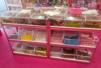 Conteneur de présentation transparent en plastique pour noix et produits épicés, boîte à bonbons écologique, distributeur de grains de café, bac à aliments en vrac pour magasin