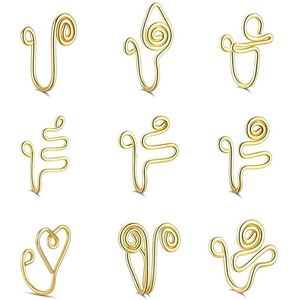 Nuevo Anillo de Nariz Africano Sin Perforación, Ajustable, en Forma de U, Chapado en Oro Real de 18K, Anillos de Nariz con Clip para Mujer - Product Image 1
