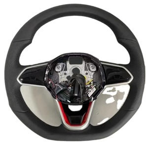 Volante de Cuero Personalizado para Volkswagen, para VW Golf 4 5 6 6r 7 7r 8 <span class=keywords><strong>R</strong></span> POLO GTI GTD MK4 MK8 MK7 MK6 MK5 MK7 Mk8 Scirocco - Product Image 1