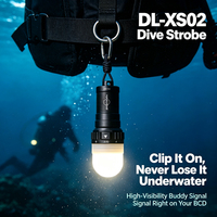 PROZHAOZHU DL-XS02 Lampe de Plongée Professionnelle Stroboscopique IP68 200M Rechargeable 3000LM LED Blanche pour Compagnon de Plongée Sous-Marine