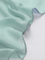 MT001 Foulard en mousseline froissée de haute qualité, couleur unie, style ethnique malaisien, bords droits