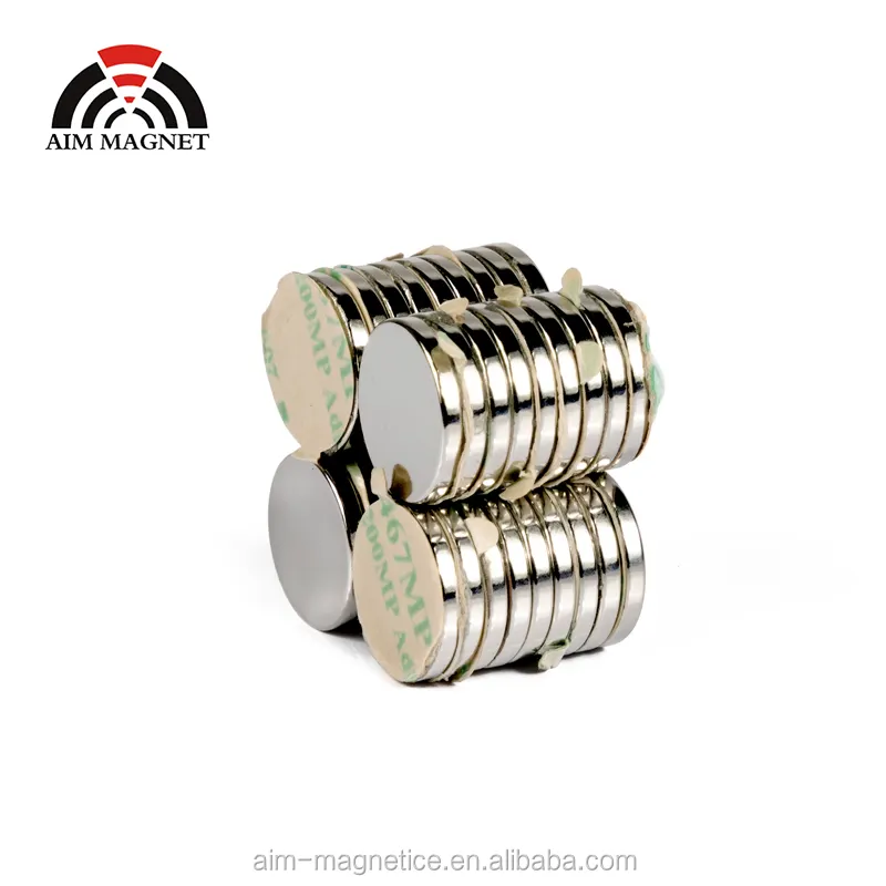 Супер сильный Неодимовый дисковый магнит постоянный Неодимовый 3 м задний клей золотое покрытие N35 класс кольцо