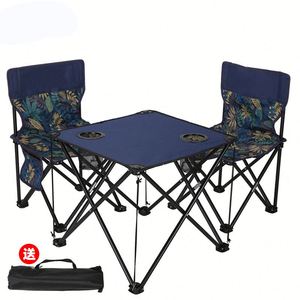 Chaise de loisirs avec mini table, mobilier d'extérieur moderne léger, tables et chaises pliantes portables pour le camping - Product Image 2