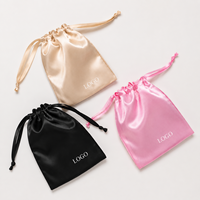 Ensemble de bonnet et pochette en satin soyeux personnalisable, double couche de luxe, pour accessoires capillaires en satin haut de gamme