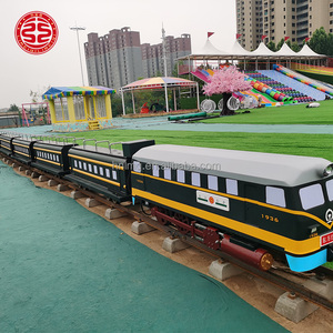 Trenes de feria para parques de atracciones en venta: Tren eléctrico iluminado, tren <span class=keywords><strong>Choo</strong></span> <span class=keywords><strong>Choo</strong></span>, tren turístico sobre rieles - Product Image 1