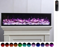 Cheminée électrique LED CE européenne de 60 pouces, 13 couleurs, insert de cheminée encastré, chauffage, meuble TV décoratif, foyer décoratif