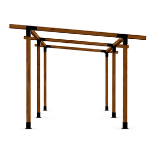 العريشة قوس الثقيلة أسود مجموعة قوس العريشة في الهواء الطلق حديقة شرفة مجموعة العريشة المعدنية - Product Image 6