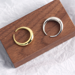 Cincin Bulat Besar Berkilau Perak Sterling 925 untuk Wanita Perhiasan Kreatif yang Dapat Disesuaikan - Product Image 2