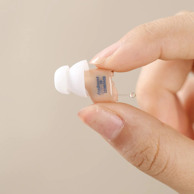 2026 New Design AcoSound Invisible Hearing Aids Completely-in-Canal Instant Fit 12 Channels 24 Band 10A Battery Digital