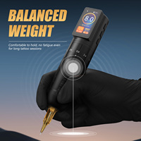 Ambition Paco 2000mAh 2,2-4,2mm Carrera ajustable Máquina de tatuaje inalámbrica profesional Pluma con batería doble para arte corporal