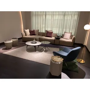 Minimalism Genuine Leather L-shaped sofa Living Room Furniture Sectional sofa set