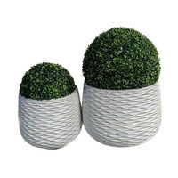 Grand pot en fibre de verre épaissi, écologique, pour usage domestique, extérieur/intérieur, style luxe léger, de grande taille