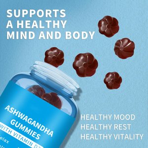 Gomitas de Ashwagandha y Hongos con Etiqueta Privada Personalizada, Suplemento Dietético para Mejorar la Calidad del Sueño y Apoyar la Memoria y la Concentración - Product Image 3