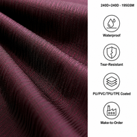 Texture de peau de bois 100% polyester pour produits d'extérieur et bagages, tente, auvent, sac à dos, PU, PVC, TPU