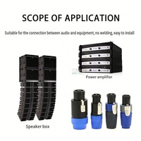 Connecteur de haut-parleur NL4FX NL8FC - Connecteur de câble audio professionnel 2/4/8 broches pour home cinéma/amplificateur/écran/système de sonorisation