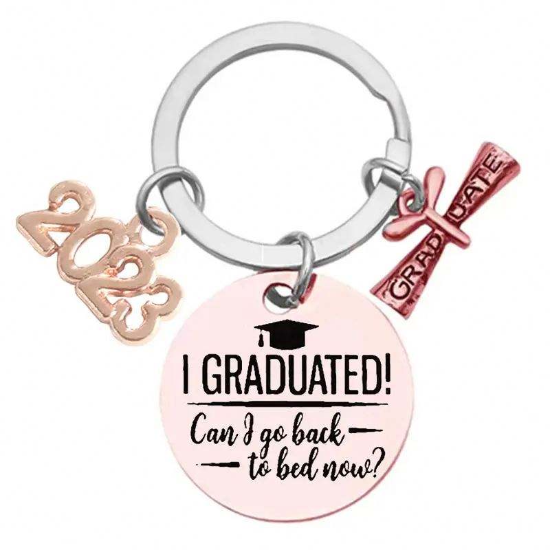 Class of 2023 Graduation Keychain Jewelry Gift, Stainless Steel