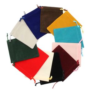 Sacs à cordon en velours épais personnalisables pour bijoux, sacs cadeaux pour colliers, bracelets, perles et joncs - Product Image 1