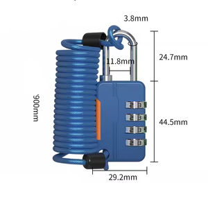 Candado de Combinación de 4 Dígitos para Equipaje de Viaje, Maleta, Motocicleta, Bicicleta, Casco, Candado de Seguridad para Bicicleta, Novedad <span class=keywords><strong>2026</strong></span> - Product Image 2