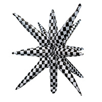 Ballon en film d'aluminium 4D en forme de cône, étoile éclatante monobloc de 22 pouces, avec effet goutte d'eau intégré, pour la remise des diplômes - Taojie transfrontalier