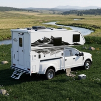 Camper de pick-up en fibre de verre sur mesure, à glissière, à coque rigide, pour camping en plein air et voyages tout-terrain